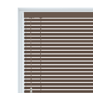 Żaluzja aluminiowa 25 mm lux na wymiar - czekolada ciepły