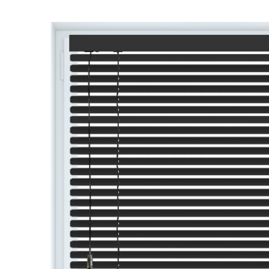 Żaluzja aluminiowa 25 mm lux na wymiar - czarny mat